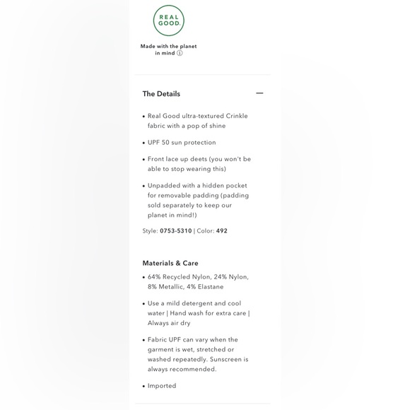 NWT Aerie Shimmery Crinkle Scoop Lace Up Bikini Top - Picture 6 of 6